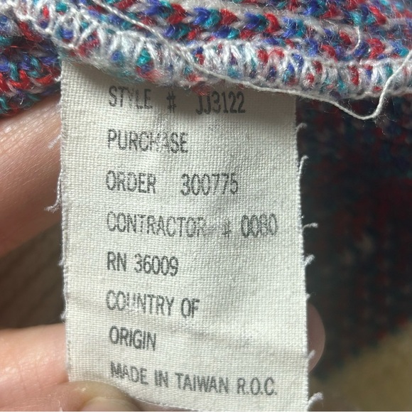 Calvin Klein Womens Sweater Vest 100% Wool Knit Off White Geometric V Neck Large - Picture 8 of 8